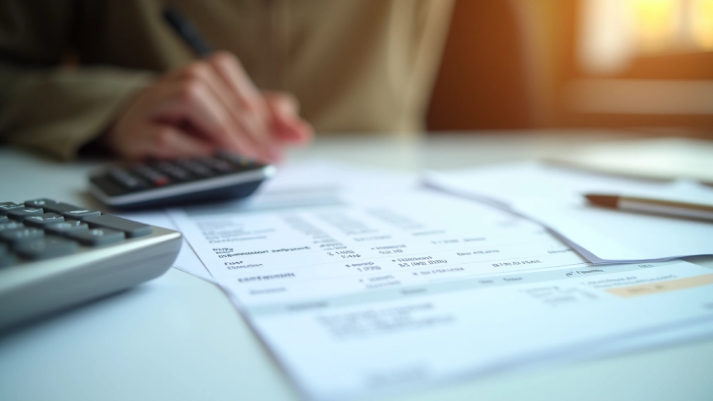 Gehaltsabrechnung mit Bruttolohn und Nettolohn Berechnung auf Schreibtisch