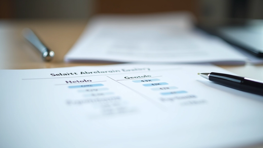 Vergleich von Bruttolohn und Nettolohn auf einer Tabelle