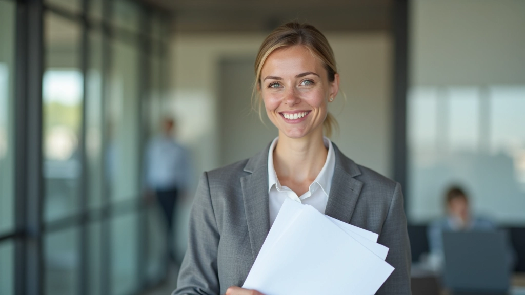 Person die verschiedene wichtige Dokumente hält wie Versicherungspolice, Rentenbenachrichtigung und Gehaltsverlauf